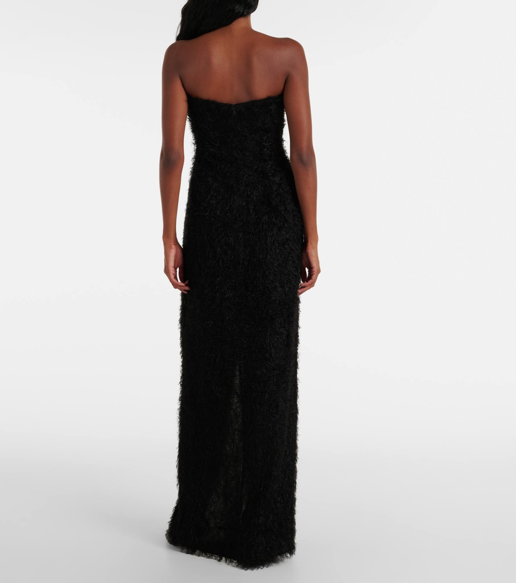Strapless fil coupé midi dress - 3