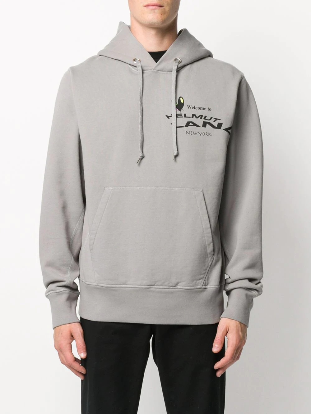 long sleeve printed logo hoodie - 4