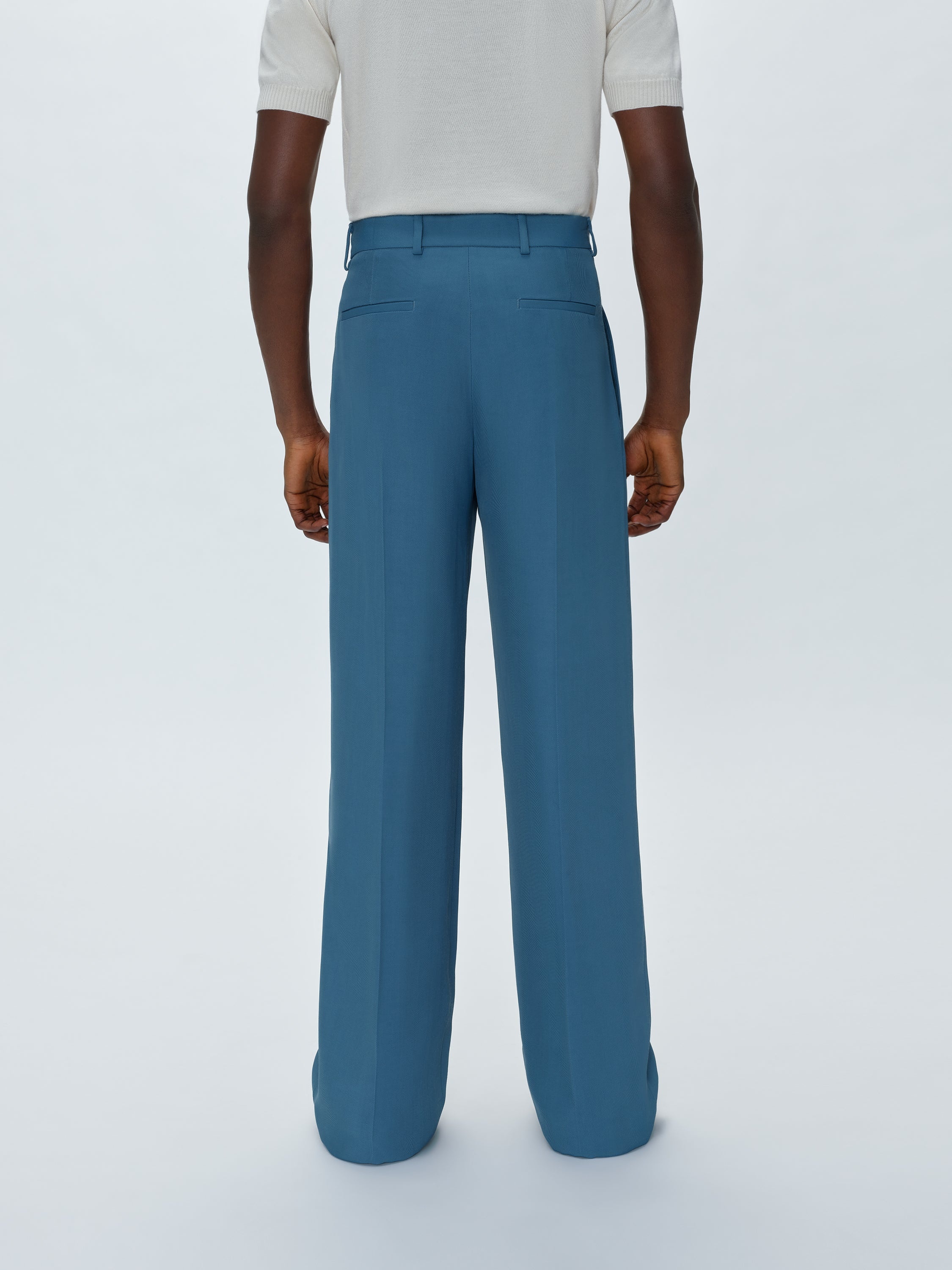 VISCOSE DOUBLE PLEATED TROUSERS - 4