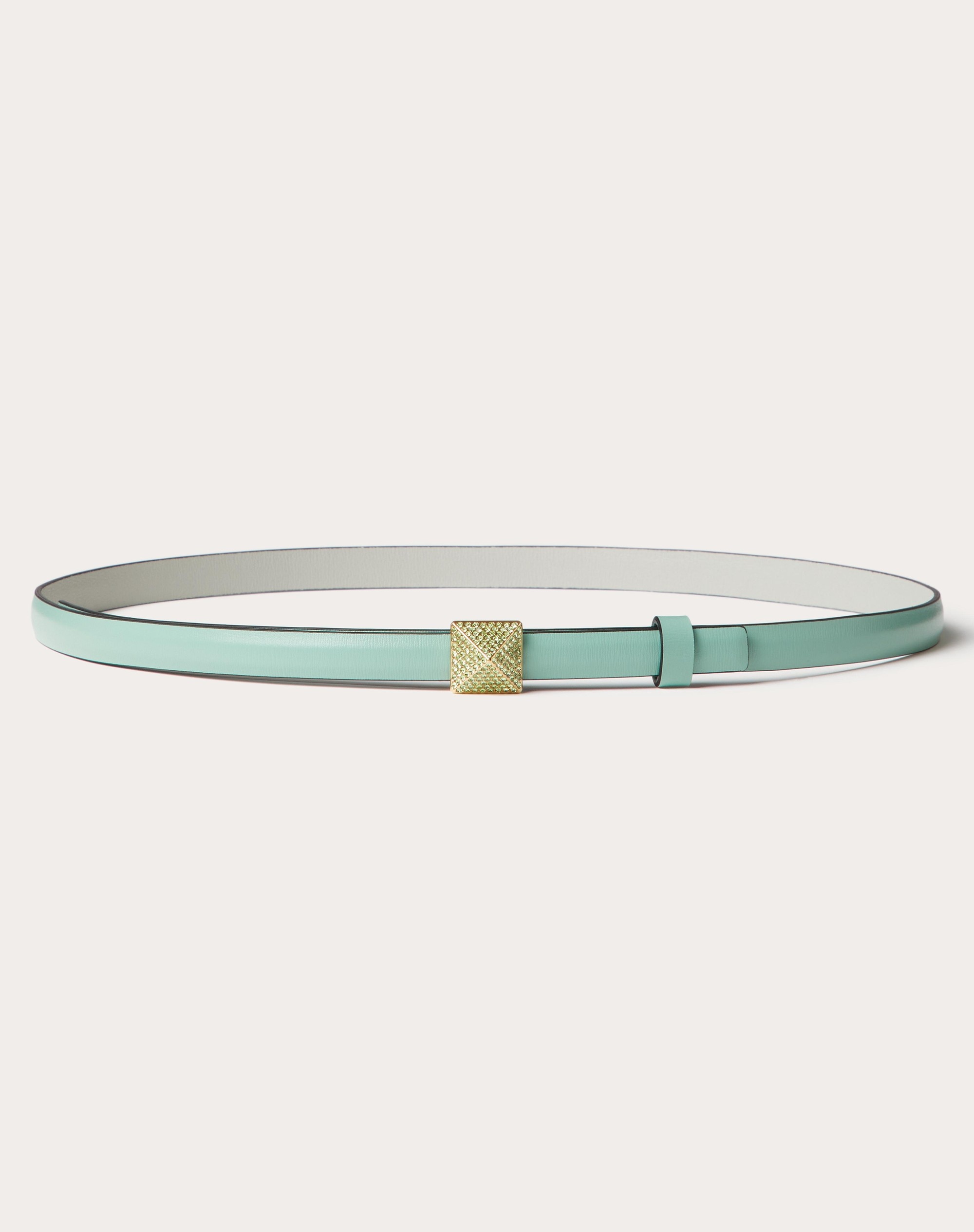 ONE STUD REVERSIBLE SHINY CALFSKIN BELT 12MM - 1