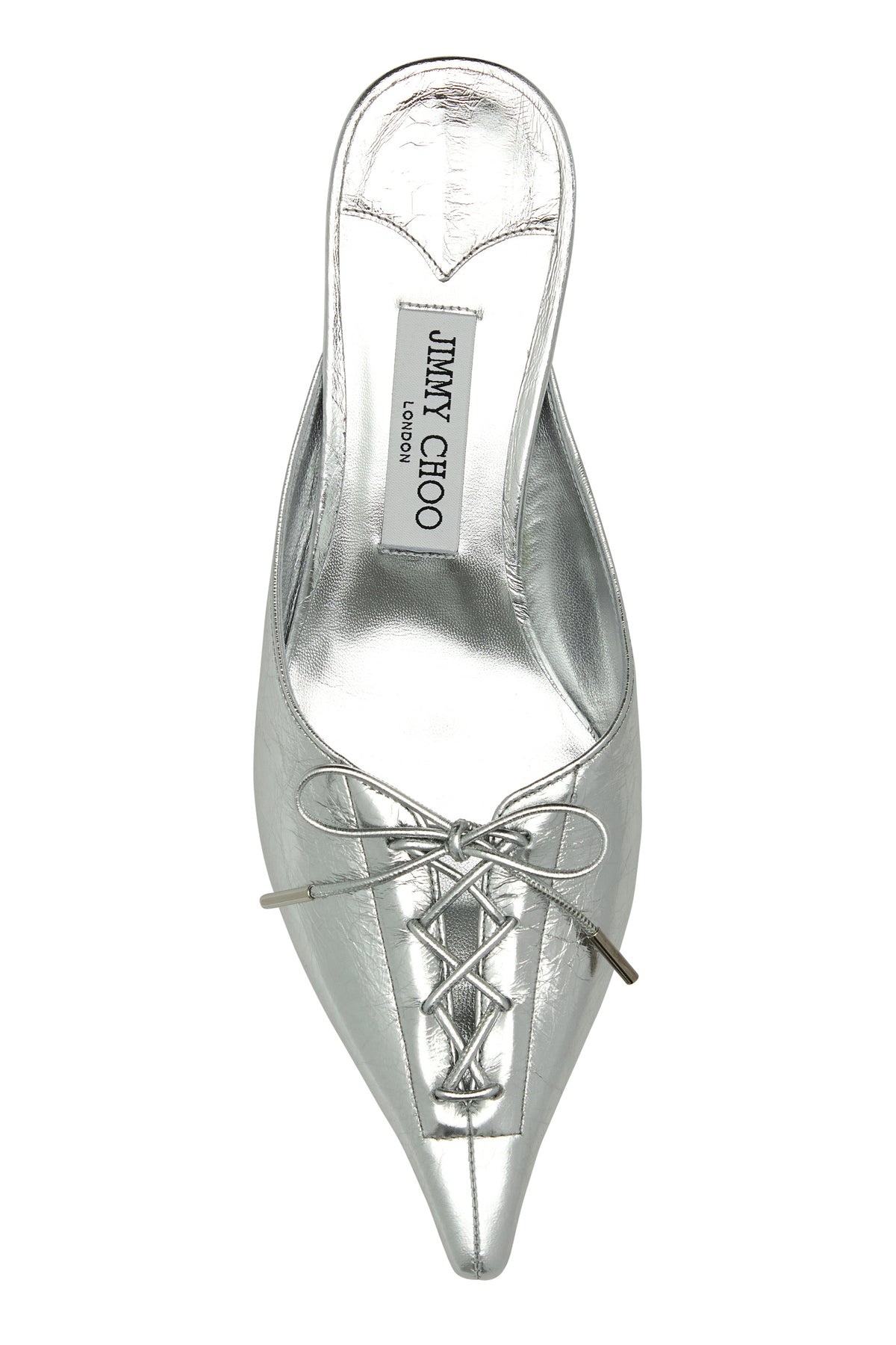 Silver leather Scarlett mules - 4