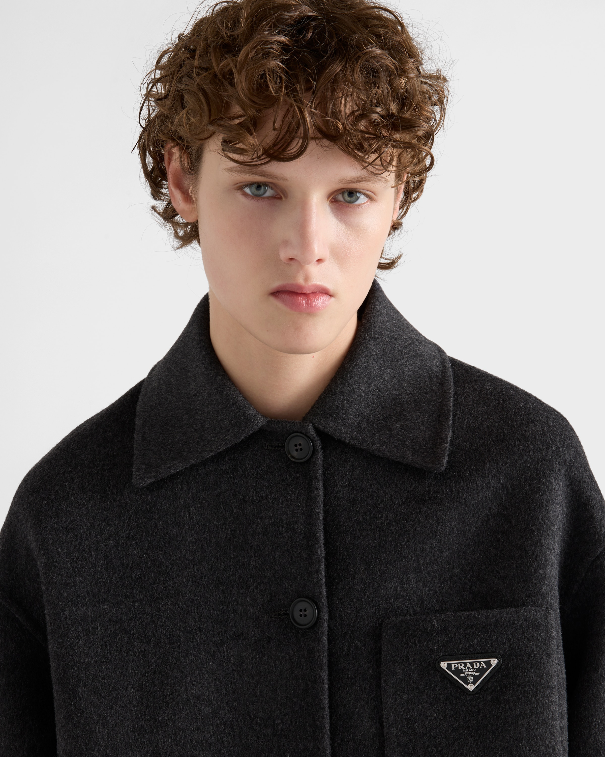 Single-breasted double cashwool caban jacket - 4