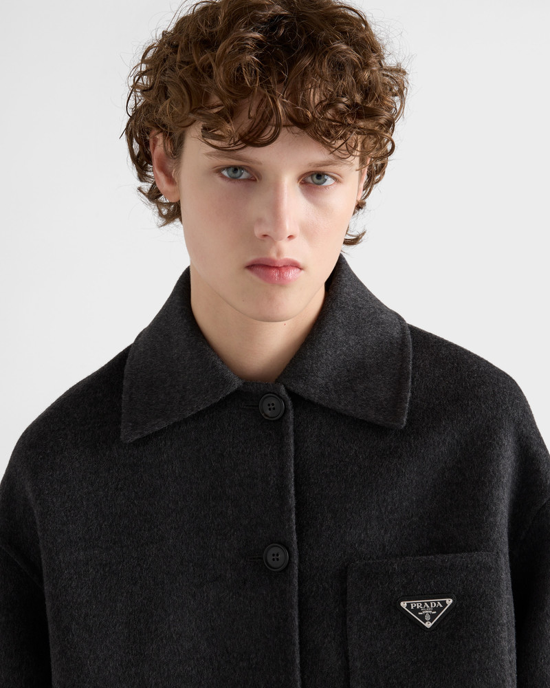Single-breasted double cashwool caban jacket 4