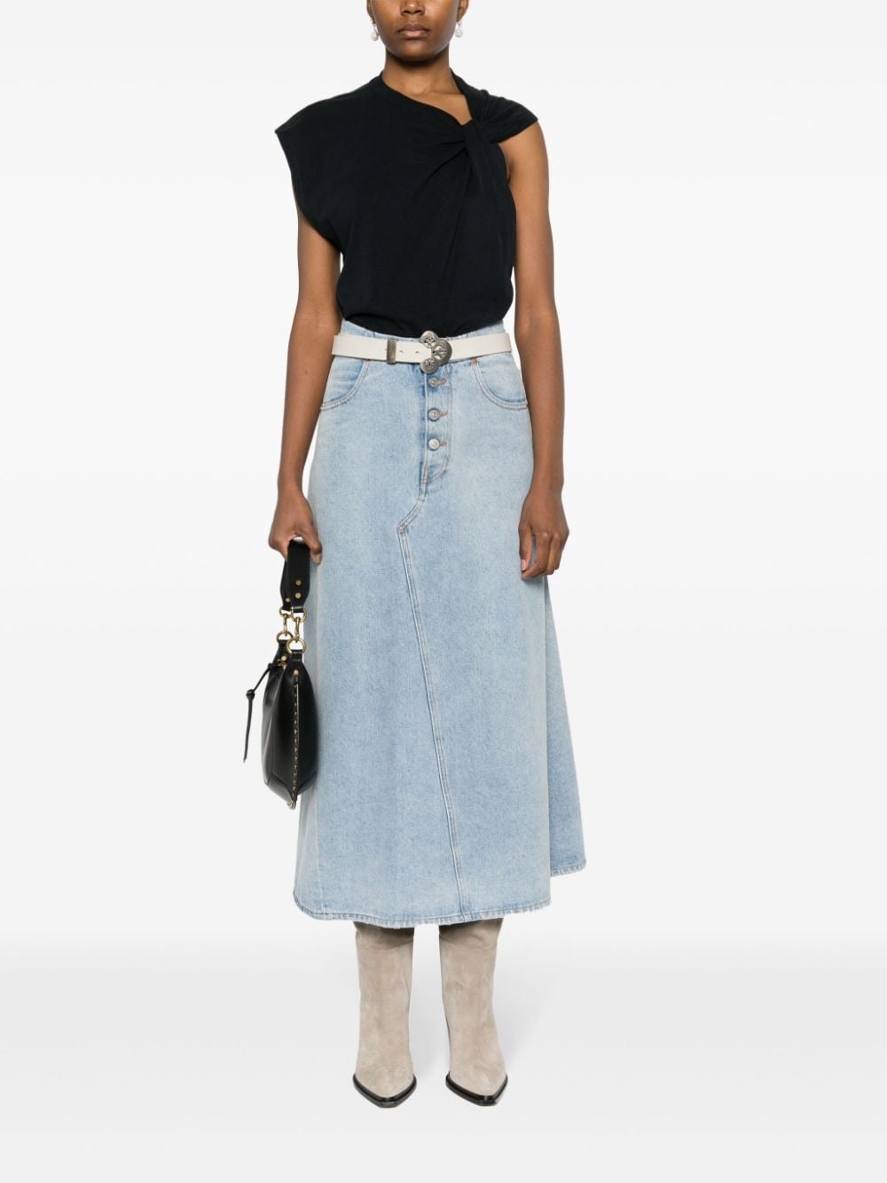 asymmetric organic cotton T-shirt - 2