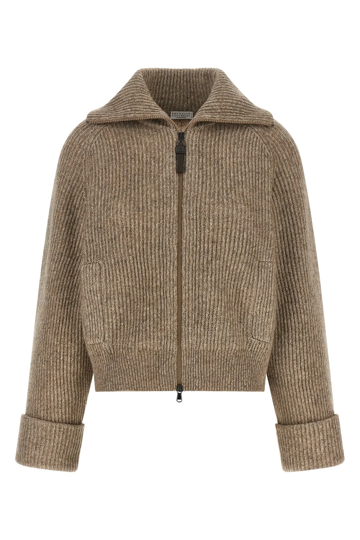 'Shiny Zipper Pull' Cardigan - 1