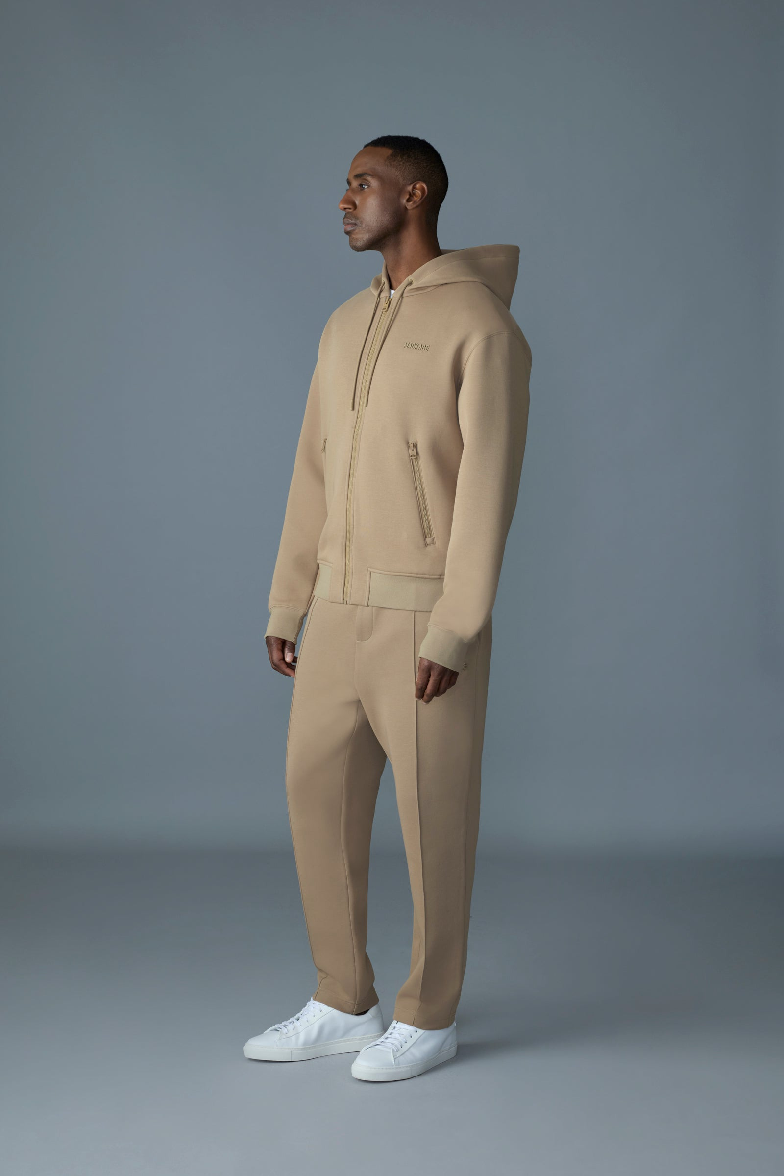 KRYSTOS Double-face Jersey zip-up hoodie - 3