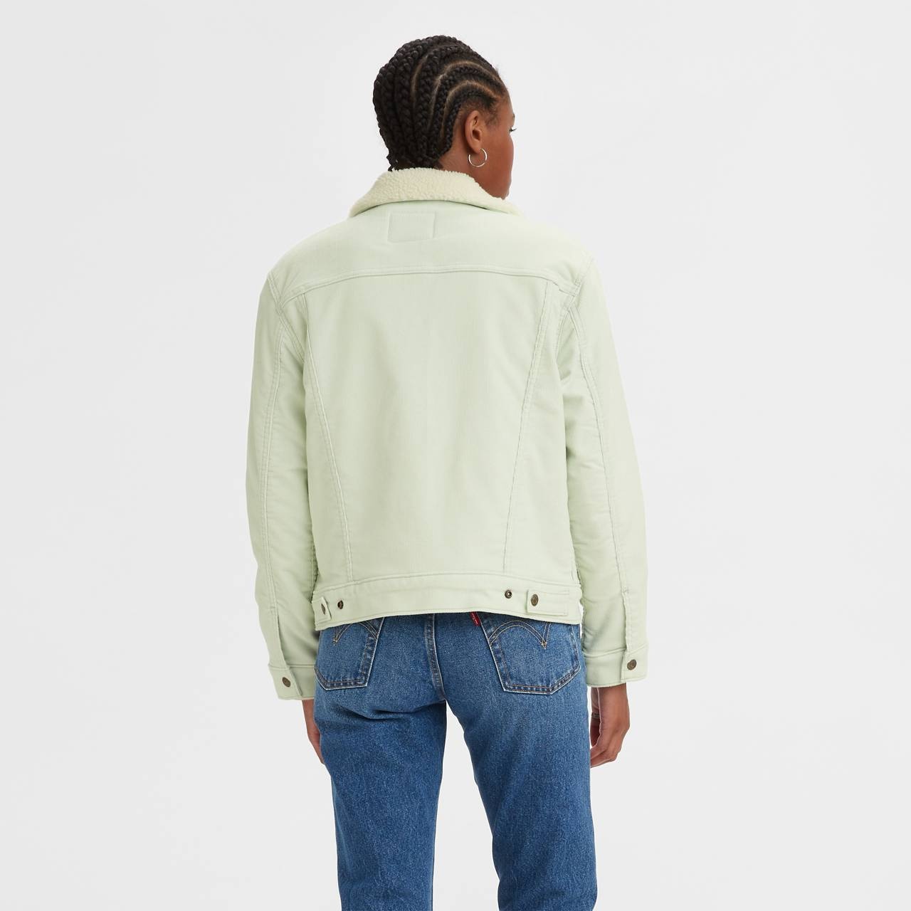 EX-BOYFRIEND CORDUROY SHERPA TRUCKER JACKET - 3