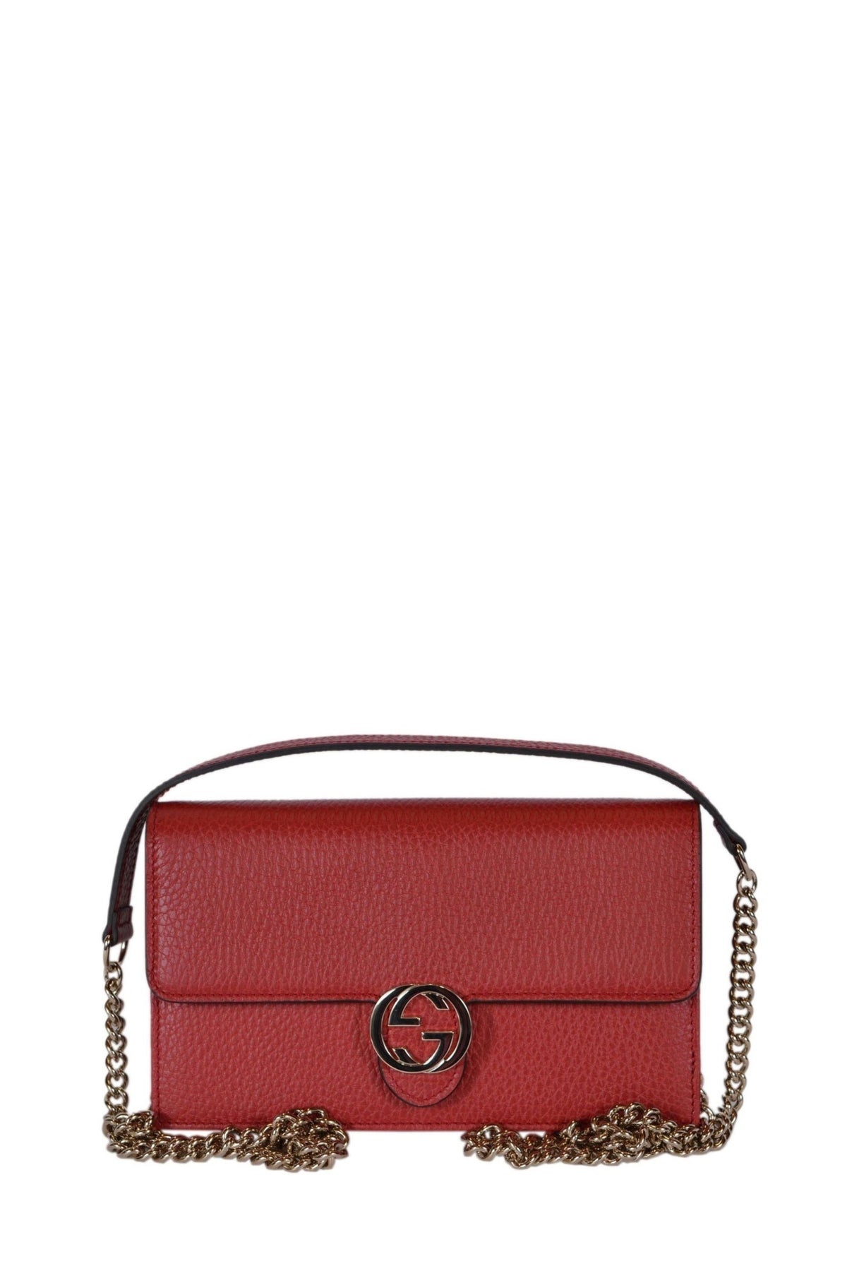 Interlocking shoulder bag GG small Red leather - 1