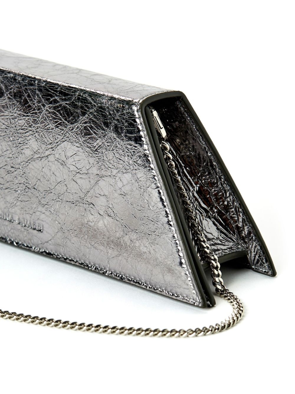 Amini Yigit metallic leather clutch bag - 3