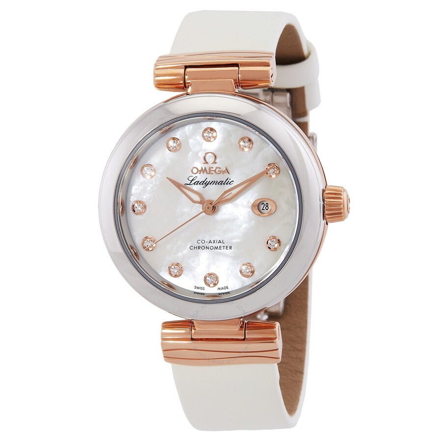 Omega De Ville Automatic Chronometer Diamond White Dial Ladies Watch 425.22.34.20.55.004 - 1