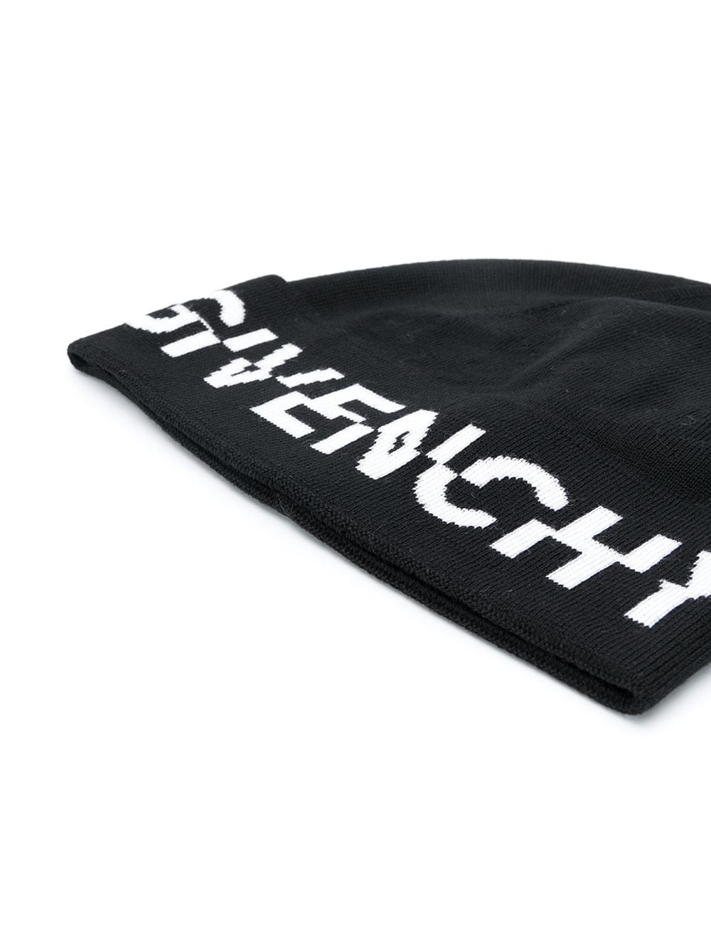 jacquard logo ribbed beanie - 2