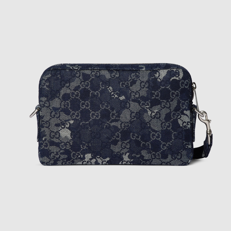 GG denim small crossbody bag 7