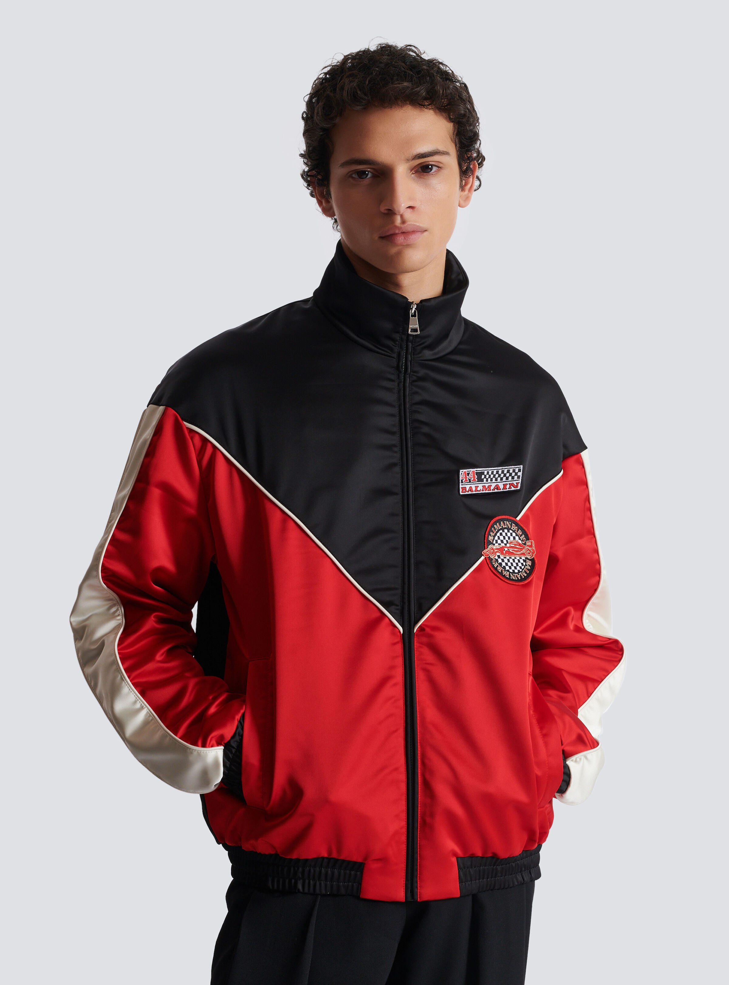 Satin Balmain Racing jacket in three colours - 6