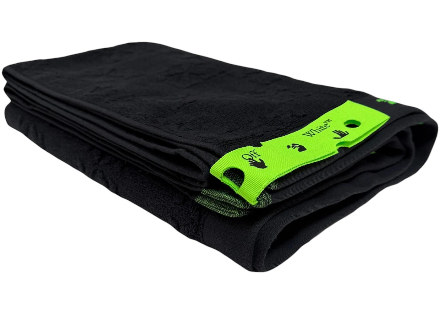OFF-WHITE x ICA Shower Towel Black/Green - 2