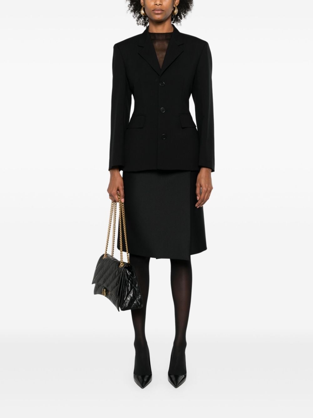 single-breasted wool blazer - 2