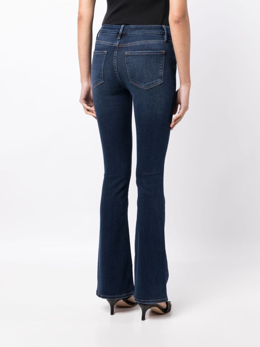 mid-rise flared jeans - 4