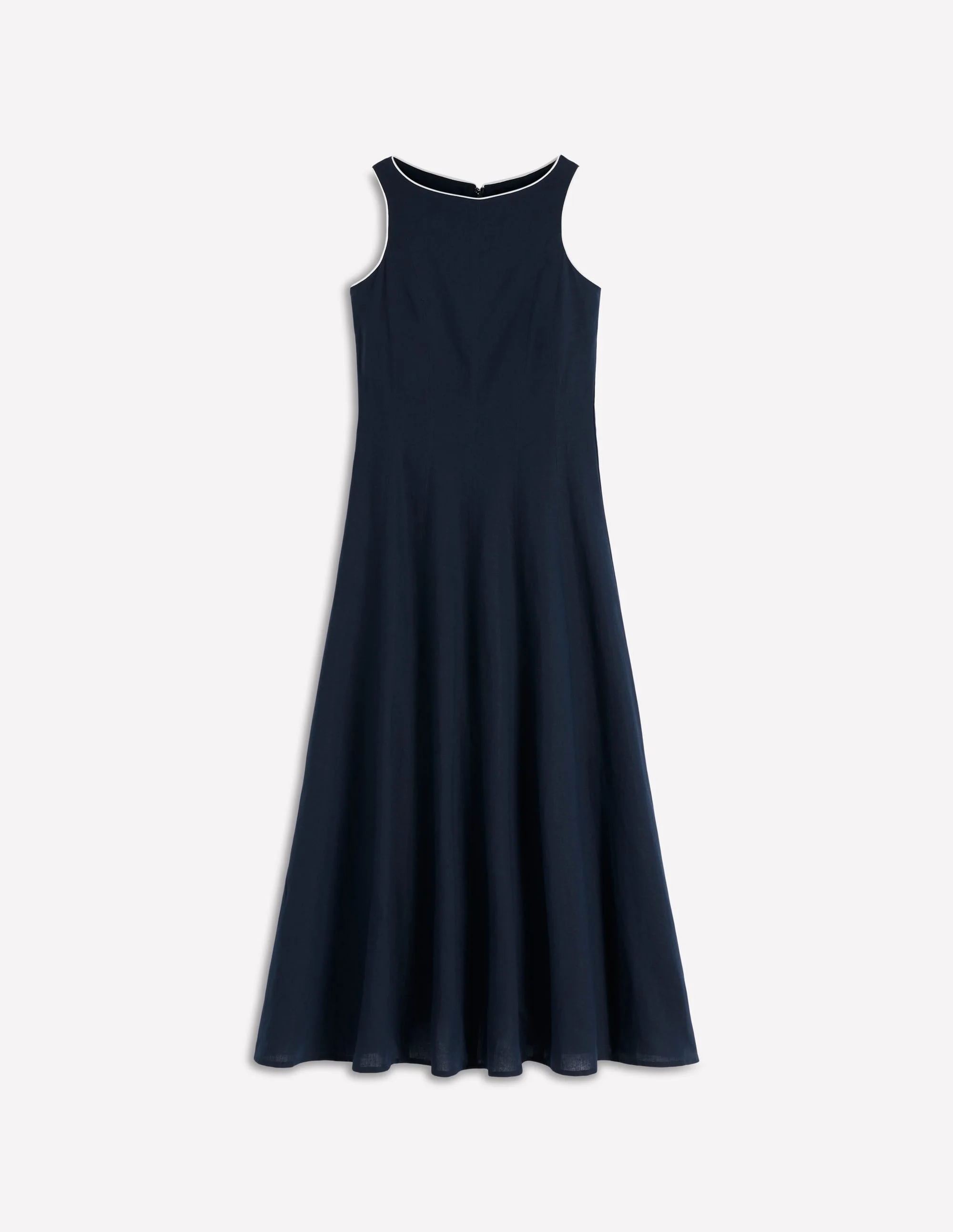 Annet Linen Blend Midi Dress-Navy - 1