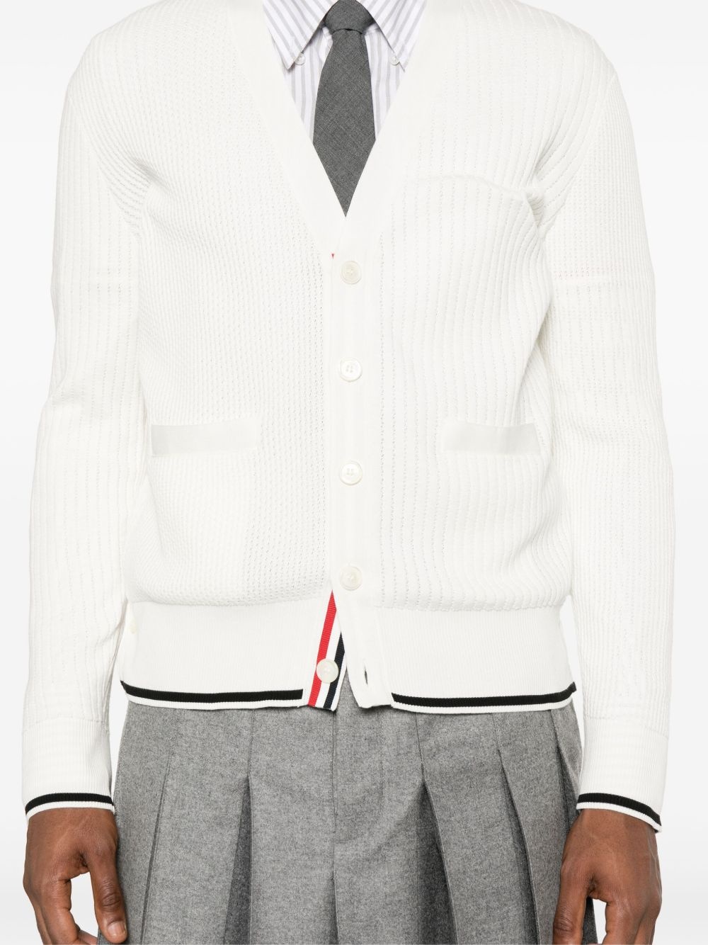 4-Bar open-knit cardigan - 5