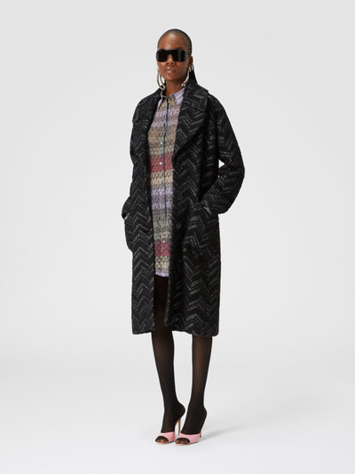 Missoni Bouclé knit coat with lamé chevron outlook