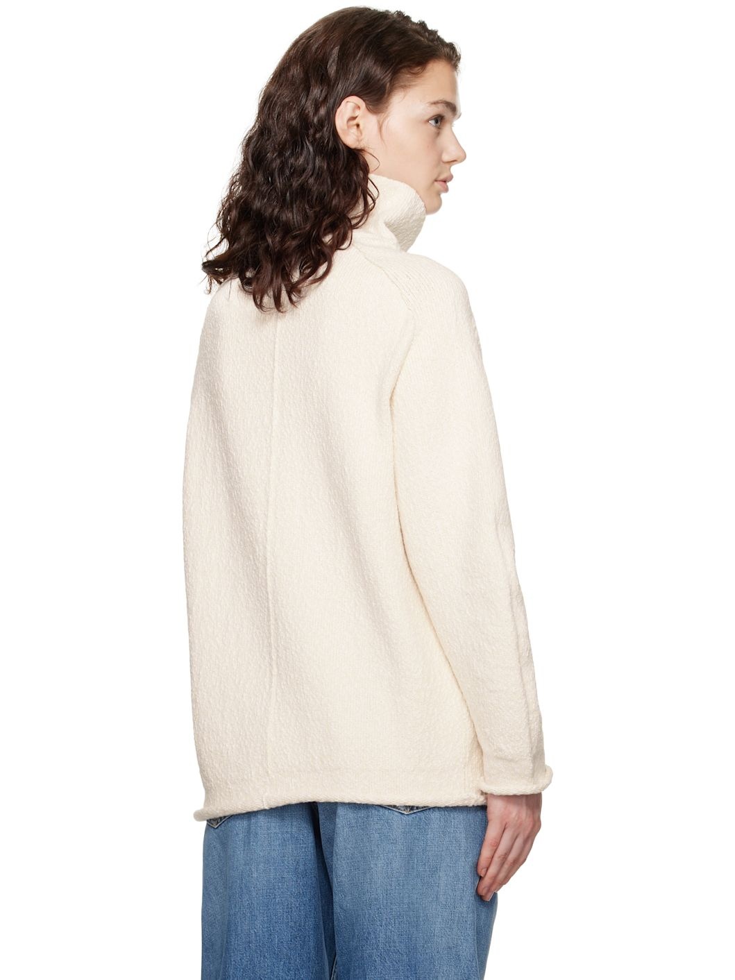 Off-White Compact Cotton Turtleneck - 3