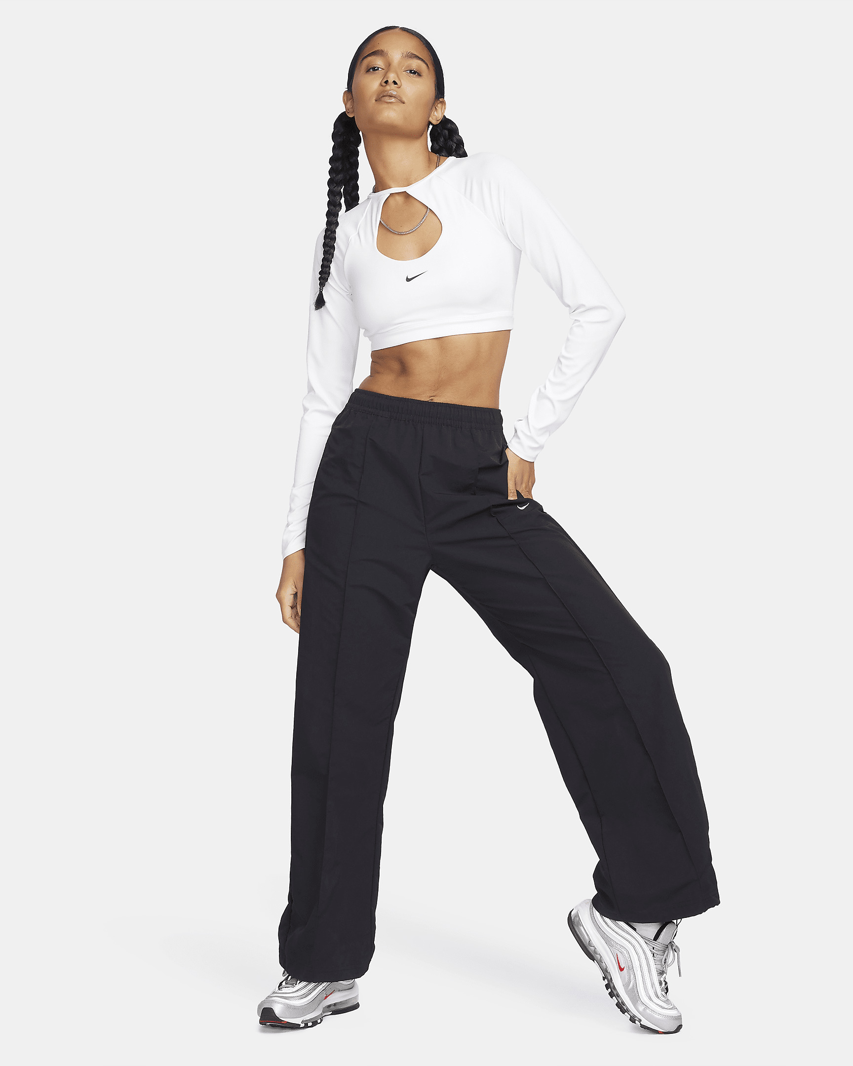 Nike Sportswear Everything Wovens Women's Mid-Rise Open-Hem Pants - 7