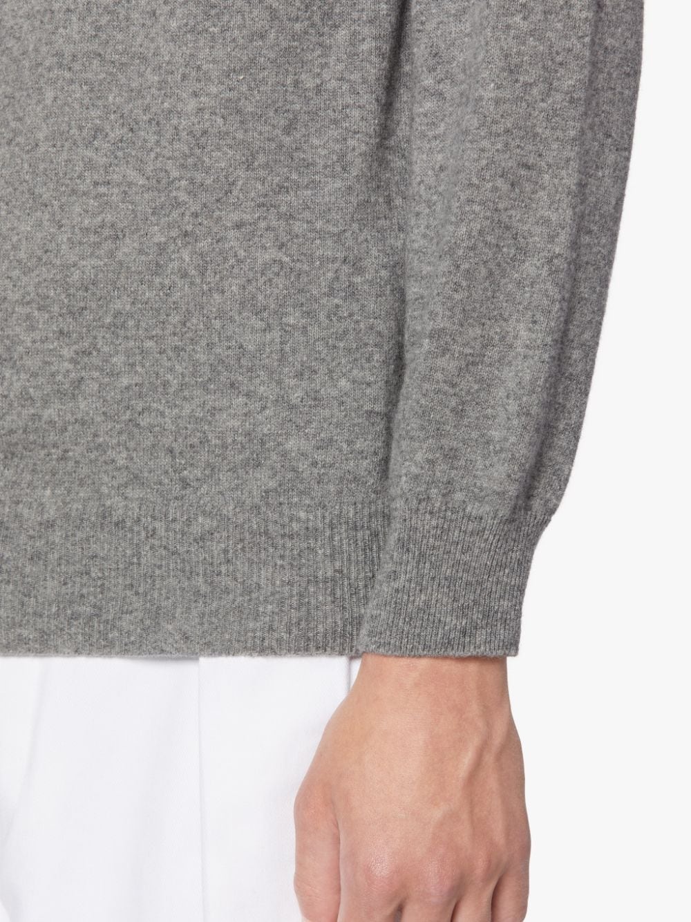IN AND OUT GREY WOOL SWEATER | GKM-203 - 6