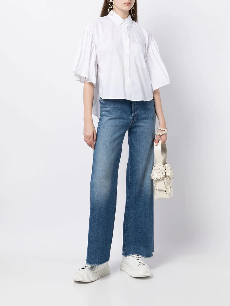 REDValentino pleated-sleeve detail shirt outlook
