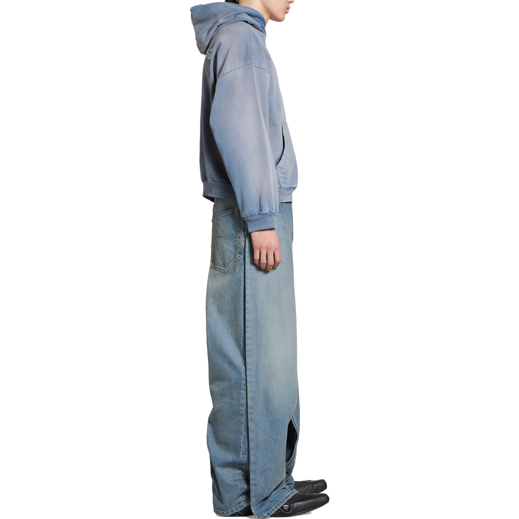 Balenciaga Back Hoodie 'Blue' 767877TPVK24313 - 5
