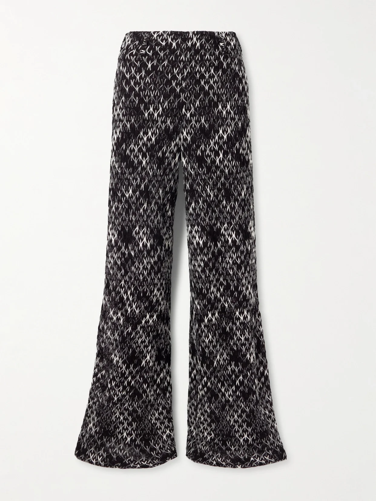 Crochet-knit Space-dyed Wool-blend Wide-leg Pants - 1