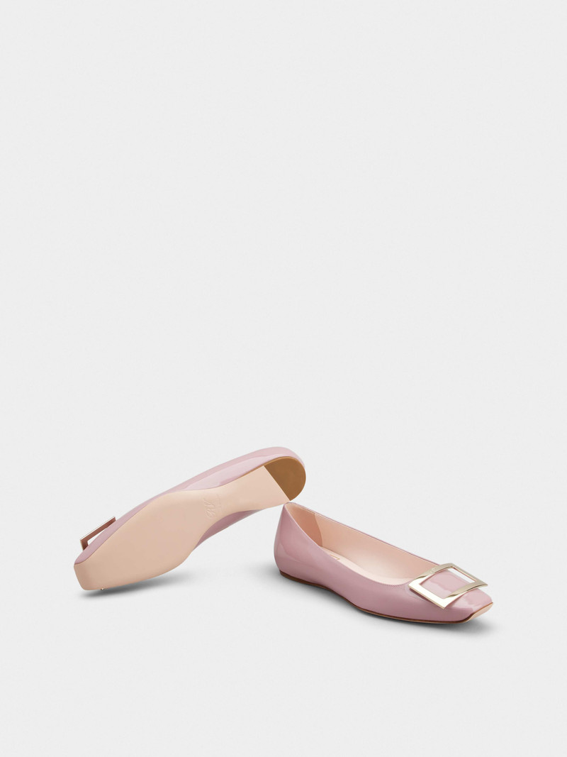 Trompette Metal Buckle Ballerinas in Patent Leather 6