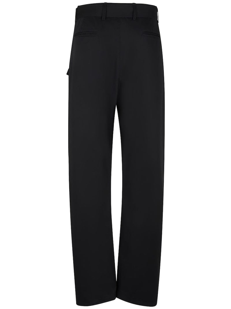 Belted cotton tapered pants - 3