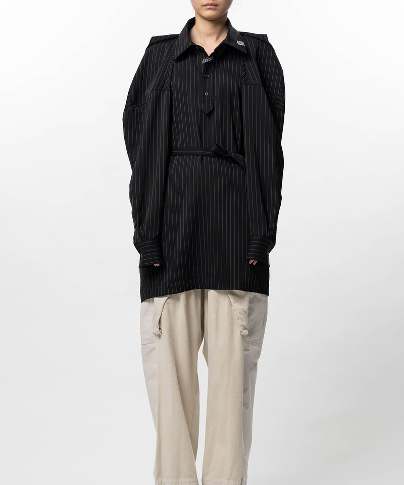 Maison MIHARAYASUHIRO Vest Combined Stripe Shirt Dress outlook