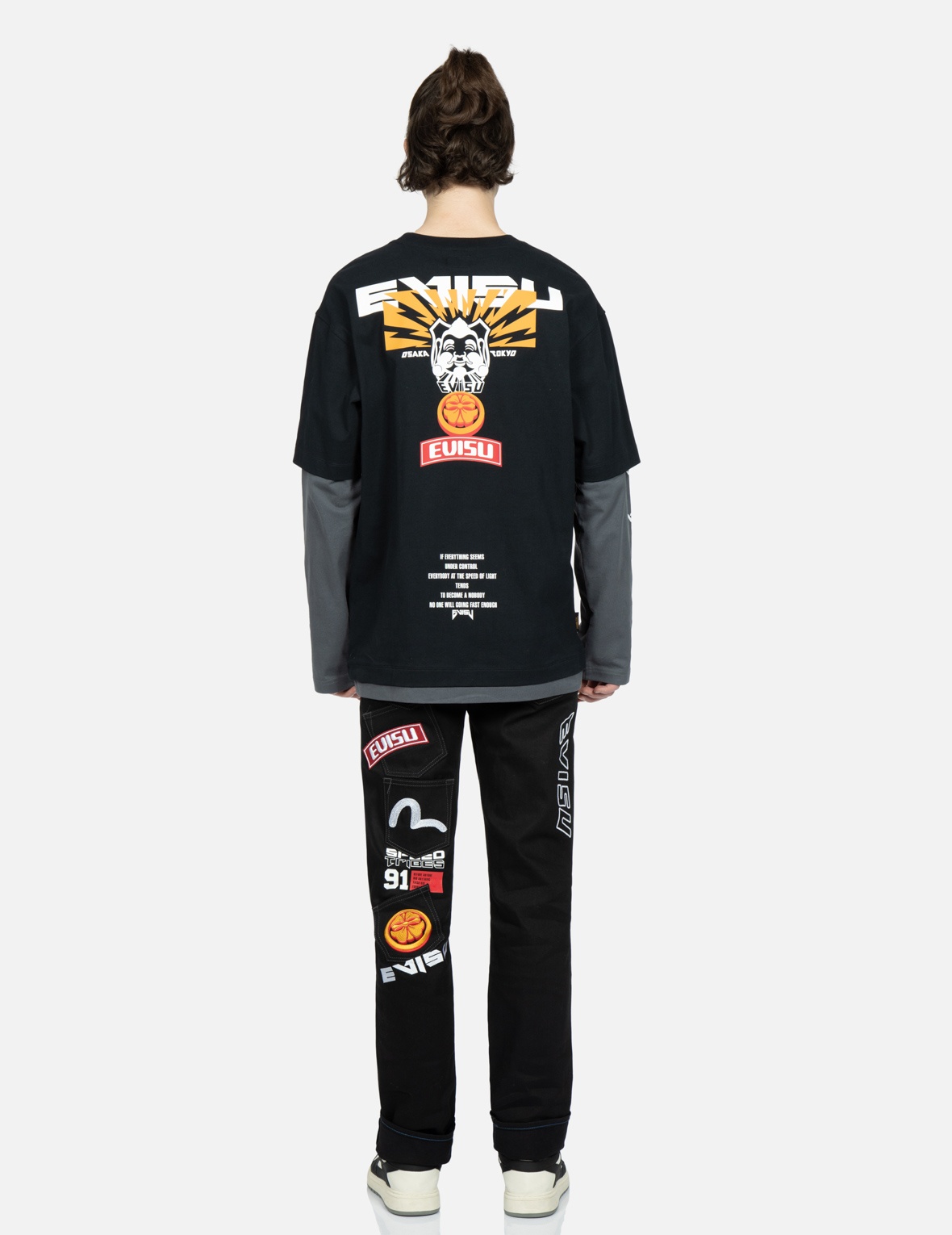 MULTI-LOGO EMBROIDERY SLIM-FIT JEANS #2010 - 5