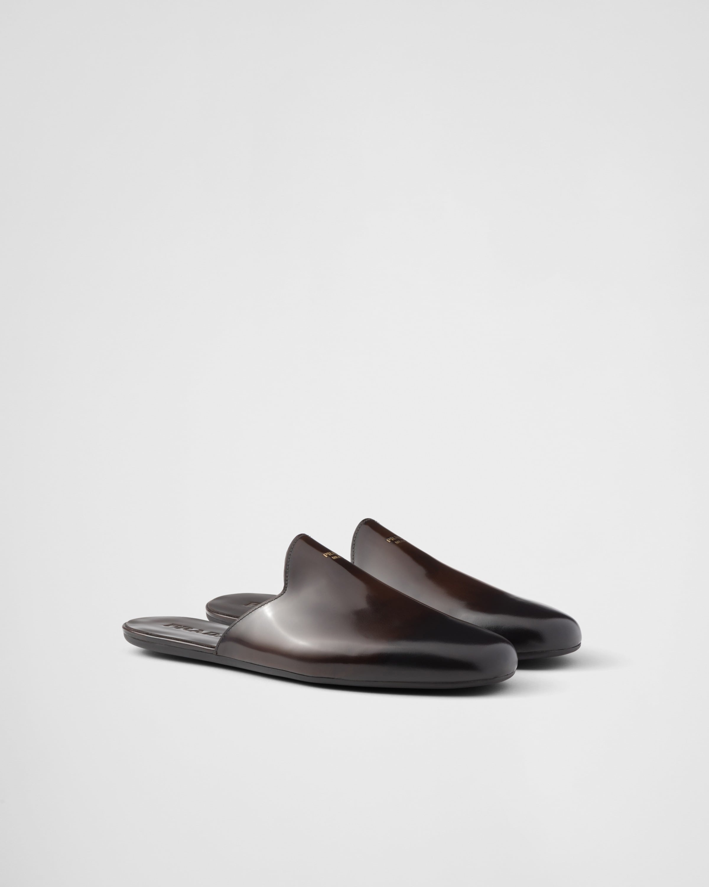 Brushed leather mules - 1