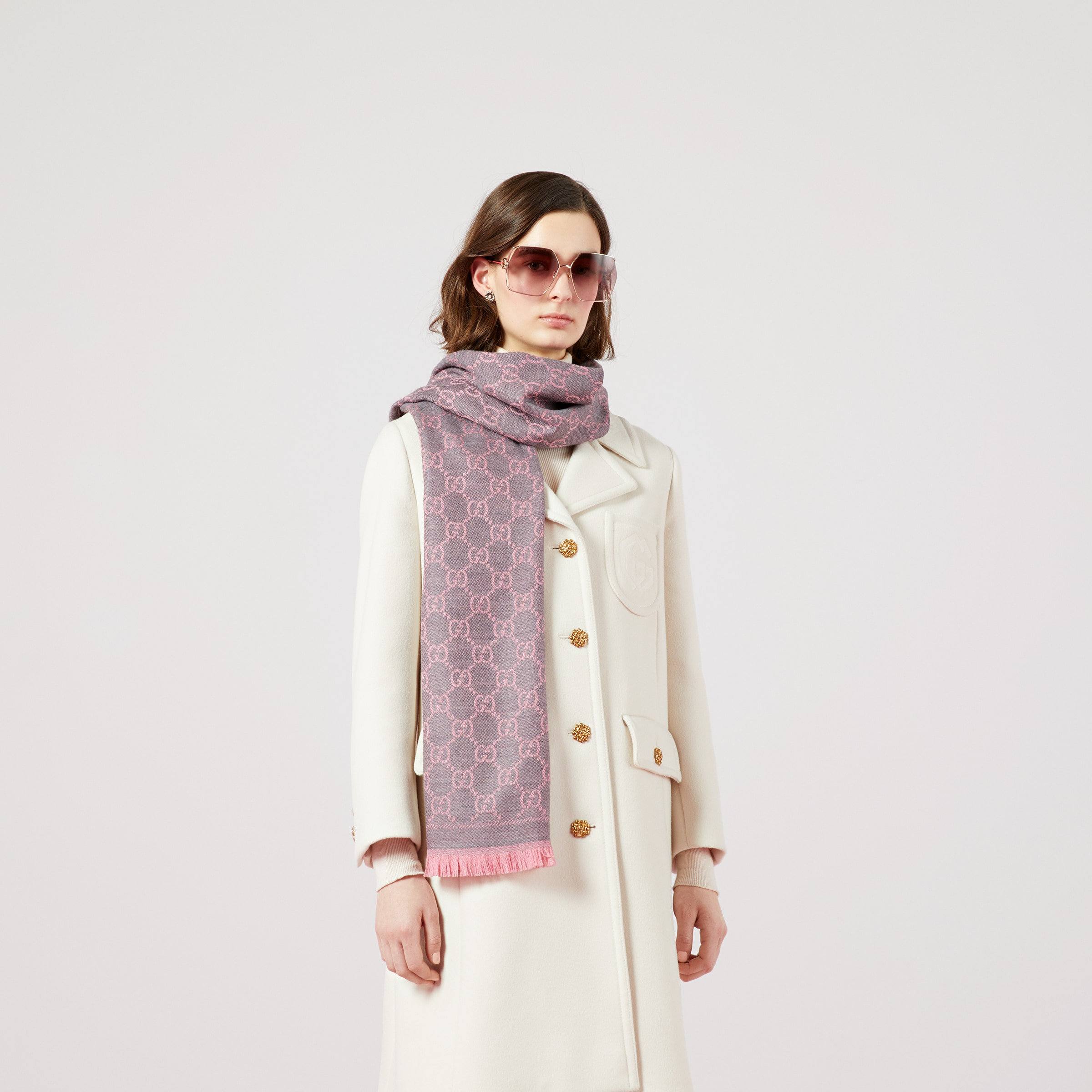 GG wool scarf - 3