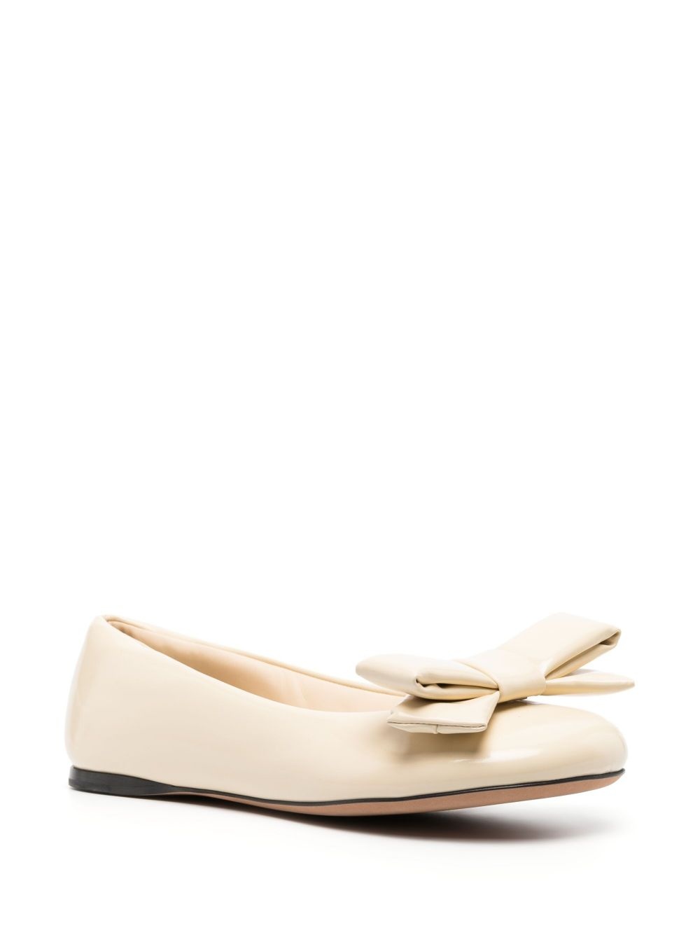 Puffy leather ballerina shoes - 2