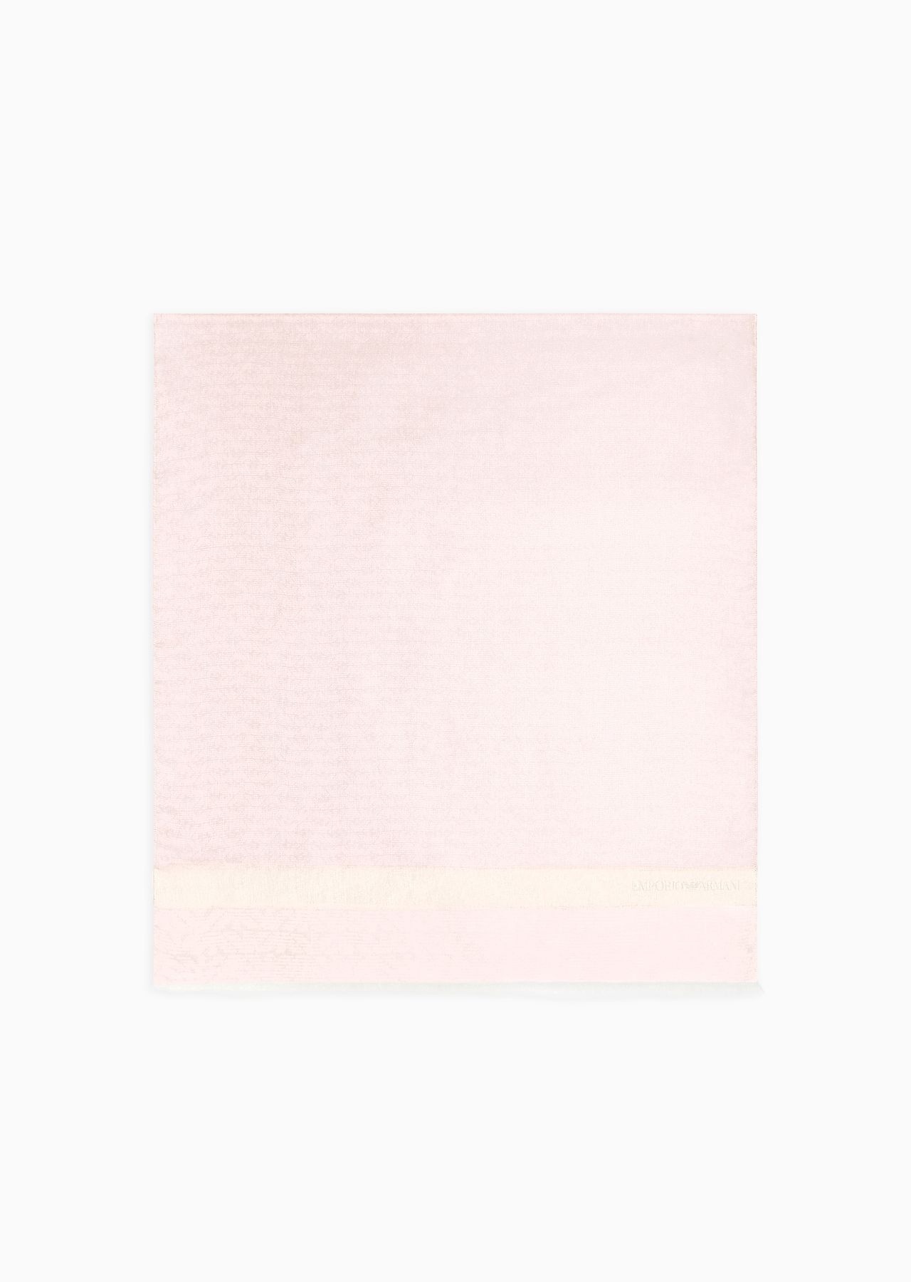 Modal-blend jacquard stole with all-over eagle - 1