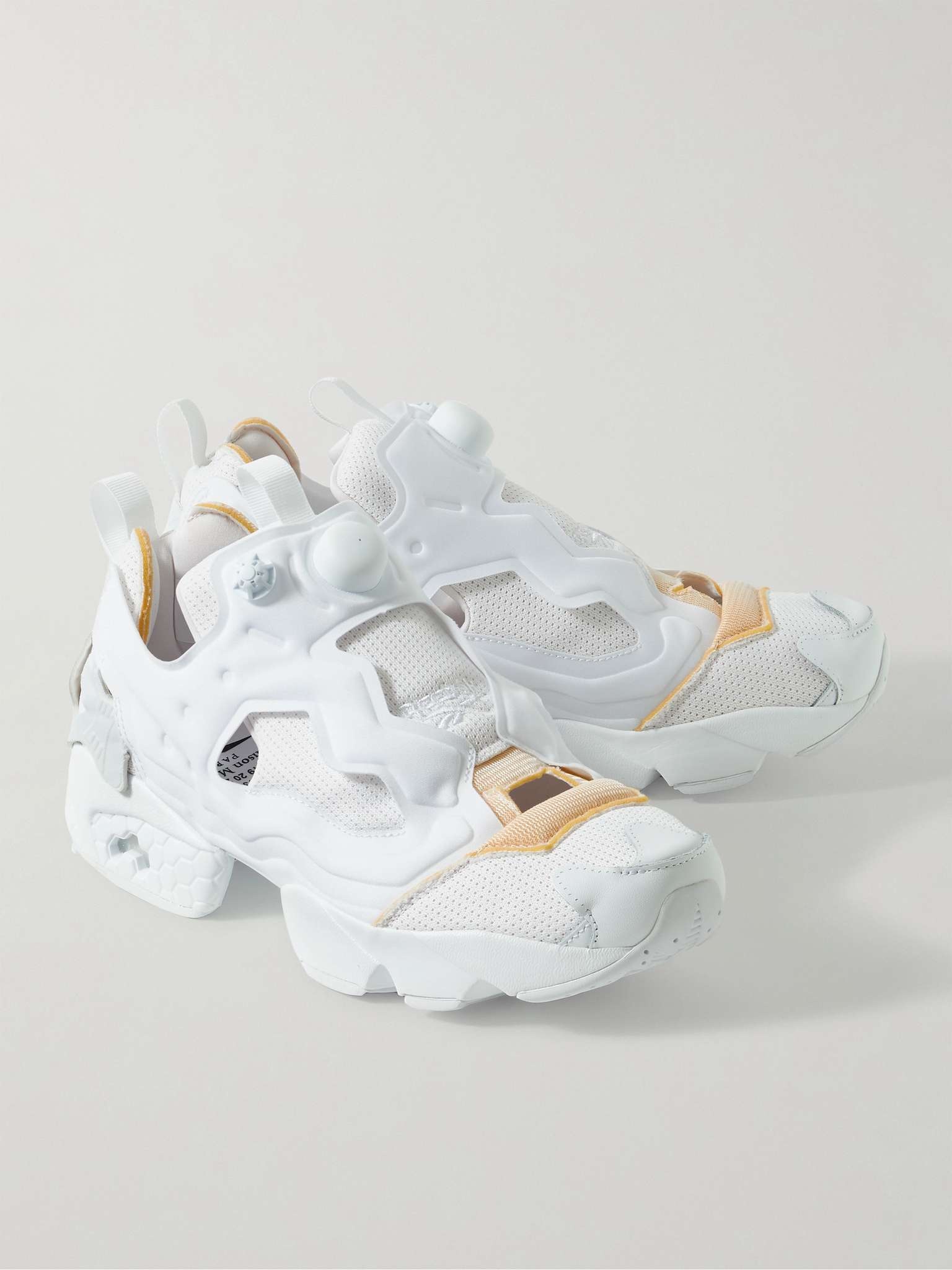 + Maison Margiela Project 0 Memory Of Leather-Trimmed Neoprene and Mesh Sneakers - 4