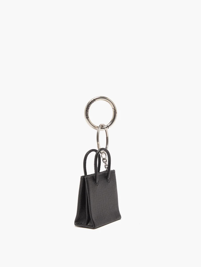 Shopping tote leather keyring - 5
