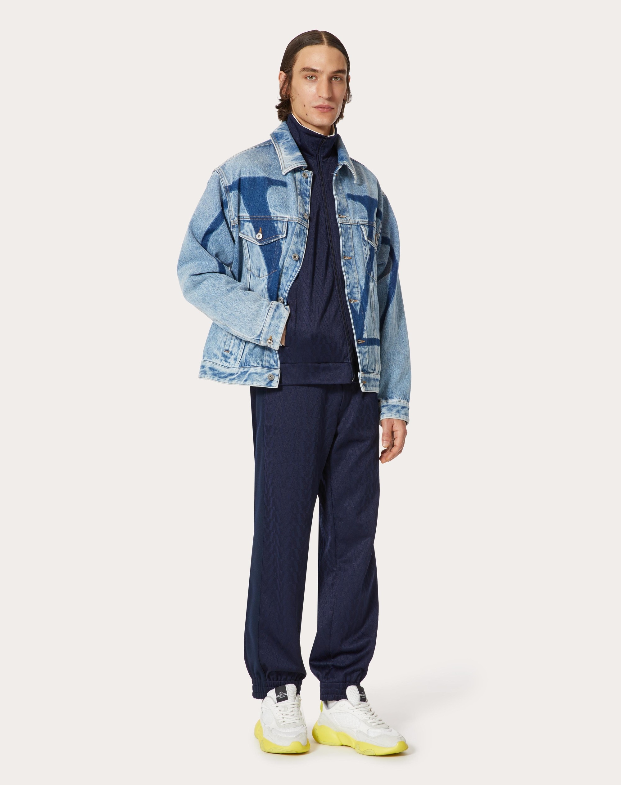 ZIP-UP SWEATSHIRT WITH OPTICAL VALENTINO JACQUARD - 2