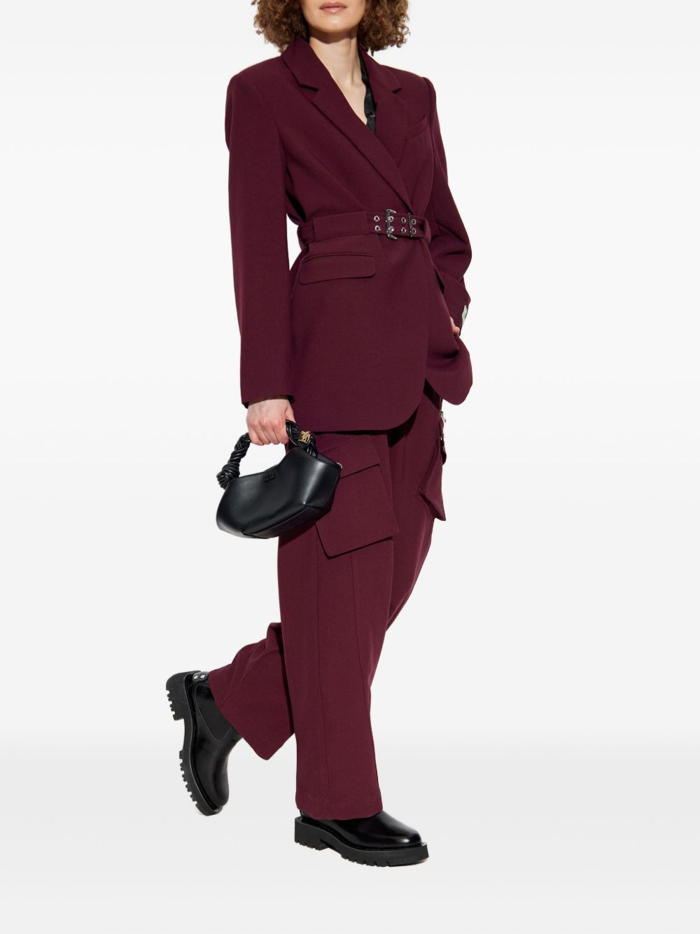 belted-waist blazer - 2