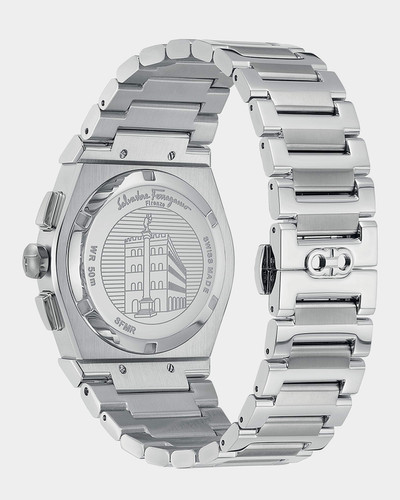 FERRAGAMO Men's Vega Chrono Stainless Steel Bracelet Watch, 42mm outlook