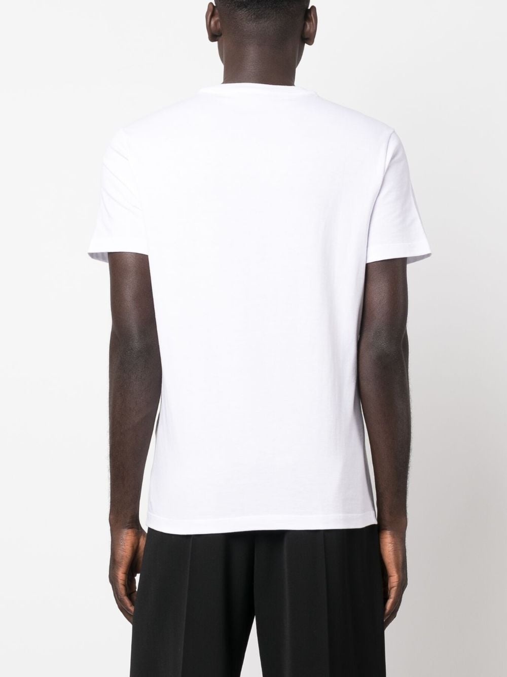 Medusa-embroidered cotton T-shirt - 4