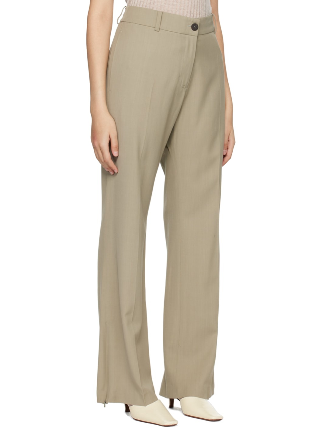 Khaki Rie Trousers - 2