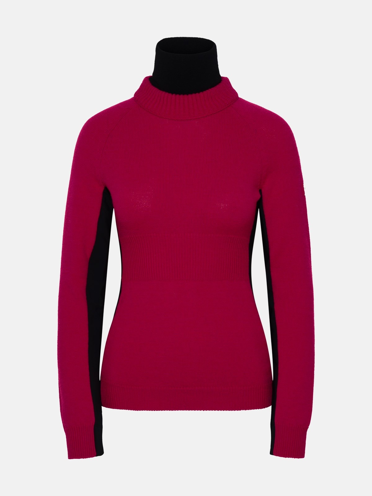 FUCSIA WOOL BLEND TURTLENECK SWEATER - 1