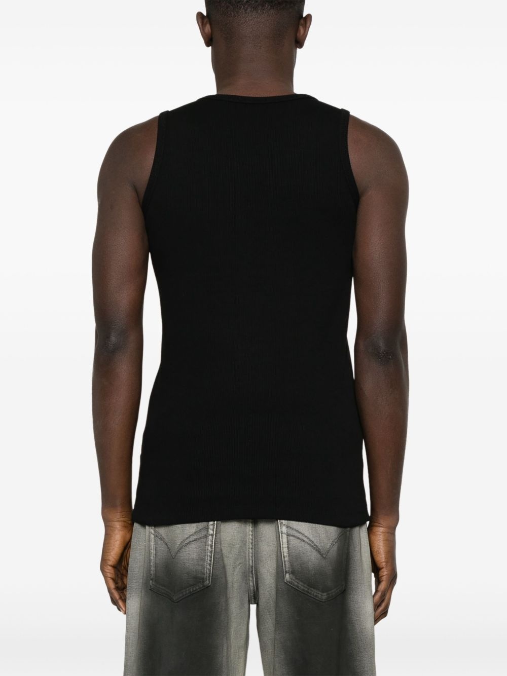 logo-embroidered tank top - 4