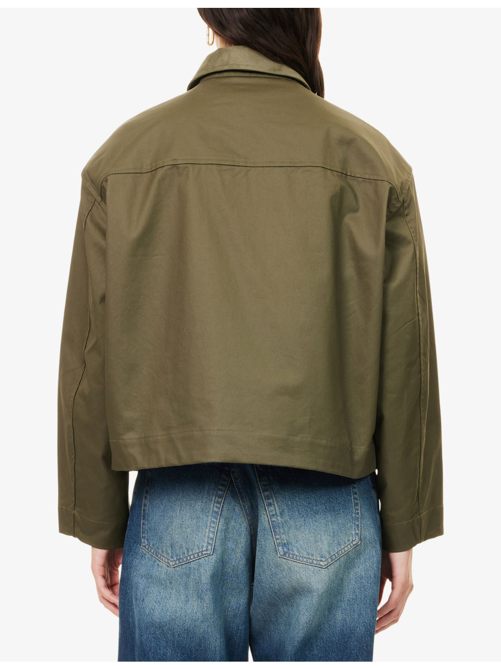 Nonie Patch-Pocket Cotton-Gaberdine Jacket - 4