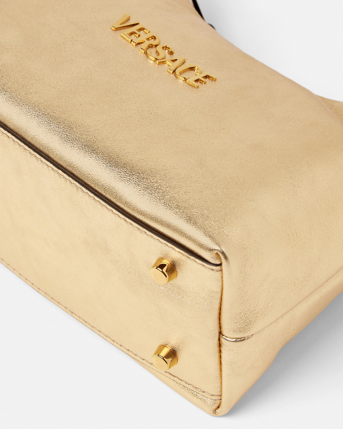 Versace Tag Hobo Metallic Bag - 4