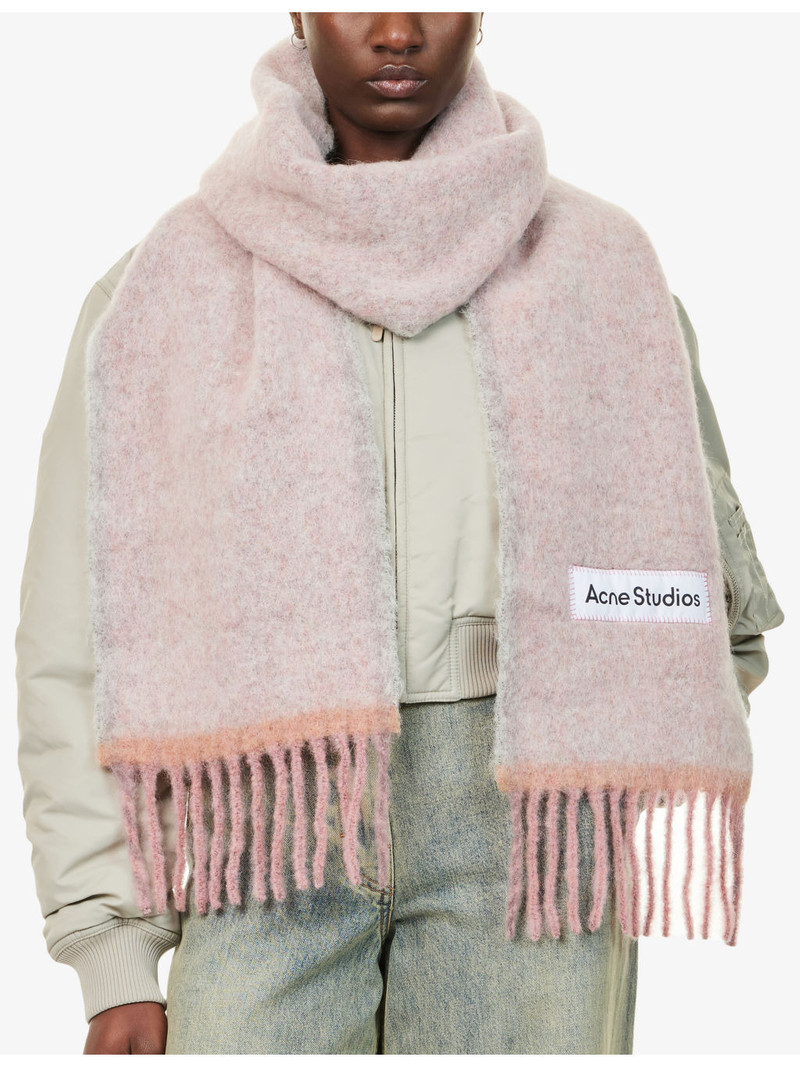 Acne Studios Fringed Knitted Scarf outlook