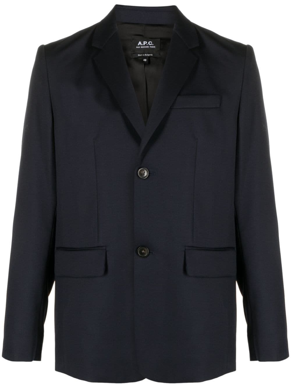 single-breasted wool blazer - 1